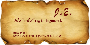 Járányi Egmont névjegykártya